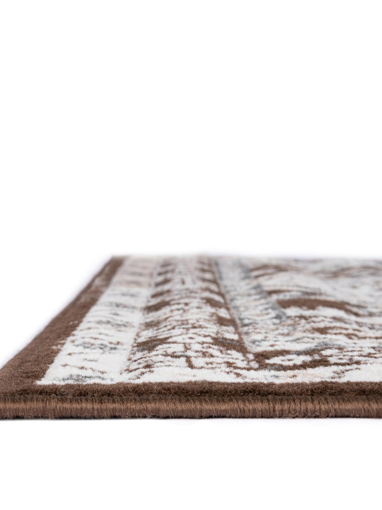 Brown 4' 1 x 4' 1 Charlotte Square Area Rug 100% Polypropylene With Jute Backing Traditional Classical Durable Carpet for Living Dining Office Rooms for Sale at Rug Engine