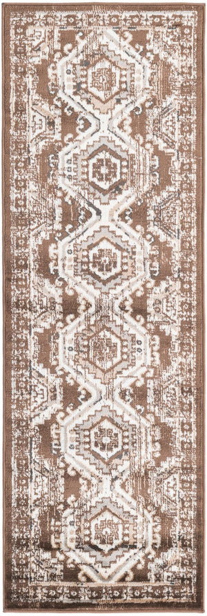 Brown 2' x 6' 1 Charlotte Runner Area Rug 100% Polypropylene With Jute Backing Traditional Classical Durable Carpet for Living Dining Office Rooms for Sale at Rug Engine