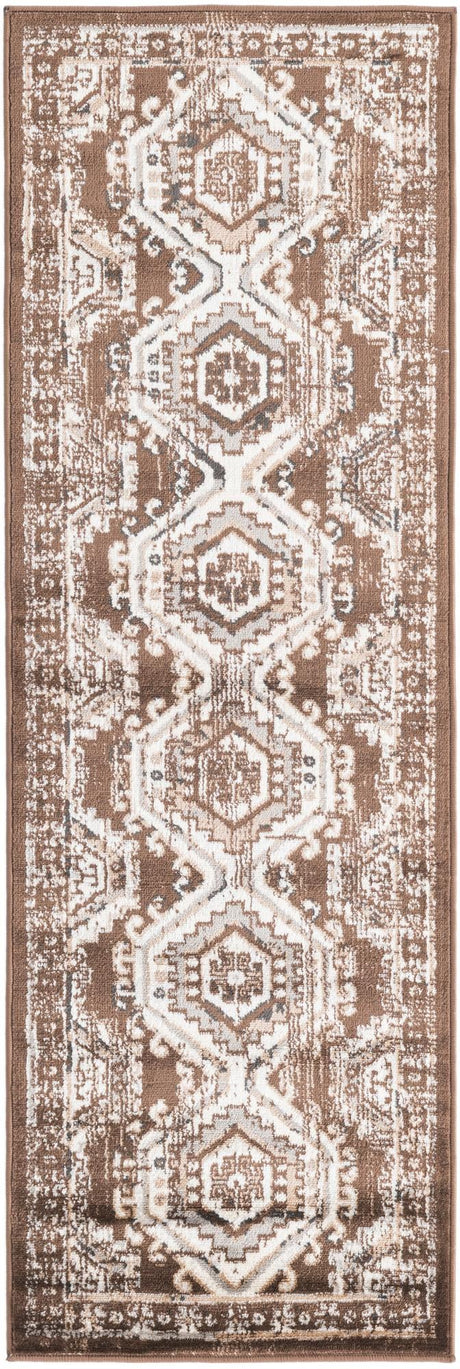 Brown 2' x 6' 1 Charlotte Runner Area Rug 100% Polypropylene With Jute Backing Traditional Classical Durable Carpet for Living Dining Office Rooms for Sale at Rug Engine