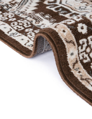 Brown 3' 1 x 13' 1 Charlotte Runner Area Rug 100% Polypropylene With Jute Backing Traditional Classical Durable Carpet for Living Dining Office Rooms for Sale at Rug Engine