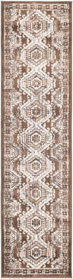 Brown 2' x 8' Charlotte Runner Area Rug 100% Polypropylene With Jute Backing Traditional Classical Durable Carpet for Living Dining Office Rooms for Sale at Rug Engine
