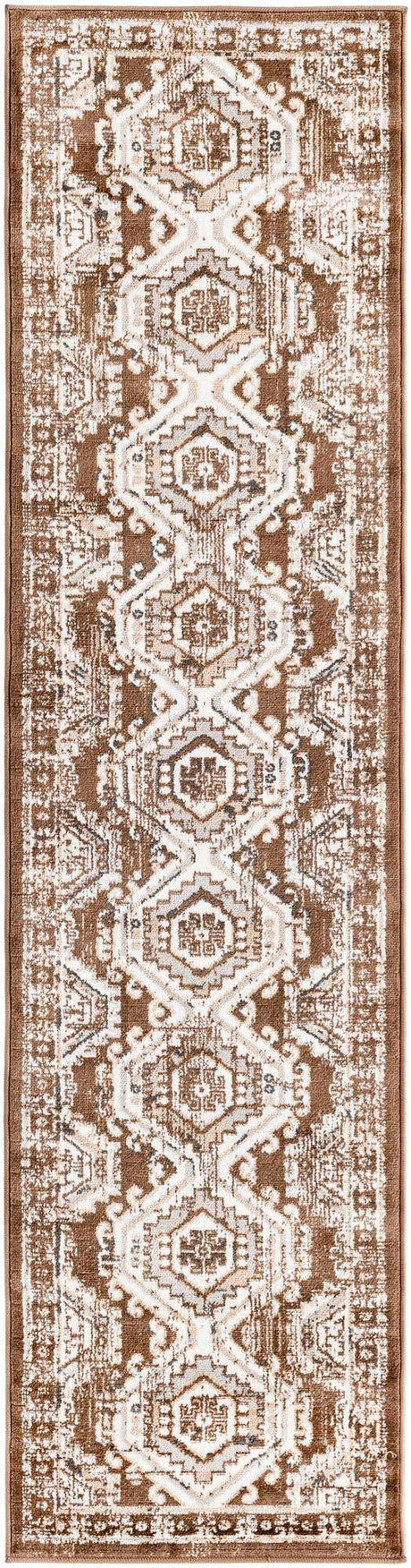 Brown 2' x 8' Charlotte Runner Area Rug 100% Polypropylene With Jute Backing Traditional Classical Durable Carpet for Living Dining Office Rooms for Sale at Rug Engine