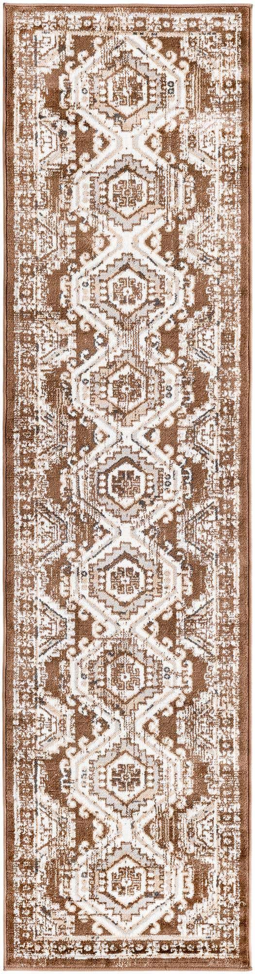 Brown 2' x 8' Charlotte Runner Area Rug 100% Polypropylene With Jute Backing Traditional Classical Durable Carpet for Living Dining Office Rooms for Sale at Rug Engine