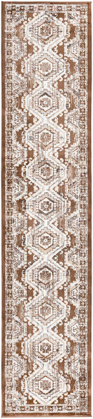 Brown 2' x 10' Charlotte Runner Area Rug 100% Polypropylene With Jute Backing Traditional Classical Durable Carpet for Living Dining Office Rooms for Sale at Rug Engine