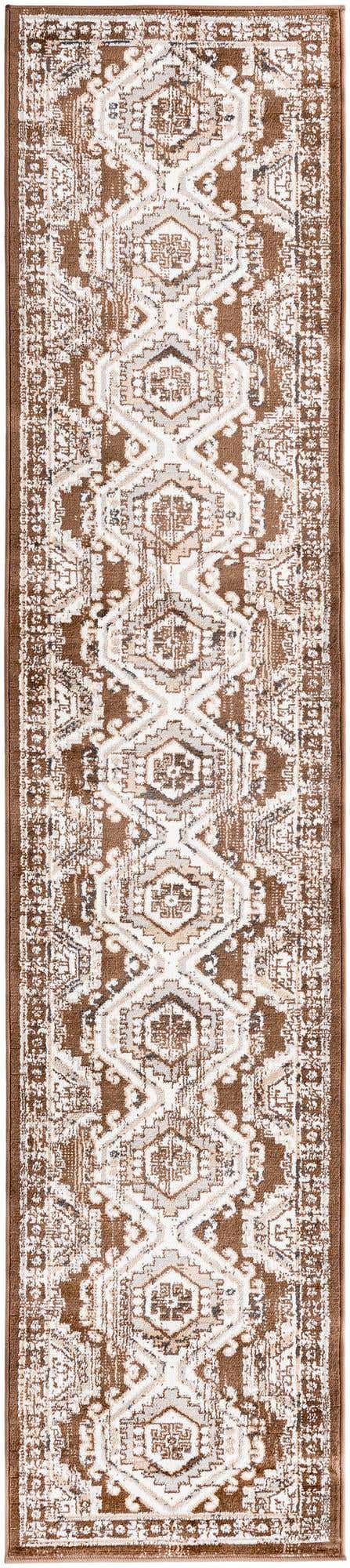 Brown 2' x 10' Charlotte Runner Area Rug 100% Polypropylene With Jute Backing Traditional Classical Durable Carpet for Living Dining Office Rooms for Sale at Rug Engine
