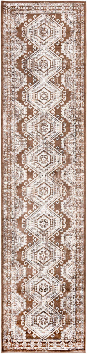 Brown 3' 1 x 13' 1 Charlotte Runner Area Rug 100% Polypropylene With Jute Backing Traditional Classical Durable Carpet for Living Dining Office Rooms for Sale at Rug Engine