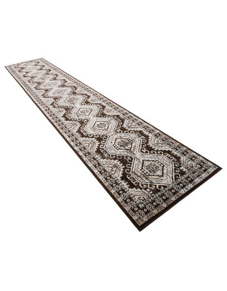 Brown 3' 1 x 16' 5 Charlotte Runner Area Rug 100% Polypropylene With Jute Backing Traditional Classical Durable Carpet for Living Dining Office Rooms for Sale at Rug Engine