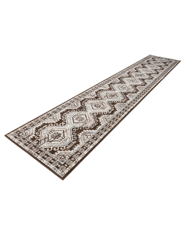 Brown 3' 1 x 16' 5 Charlotte Runner Area Rug 100% Polypropylene With Jute Backing Traditional Classical Durable Carpet for Living Dining Office Rooms for Sale at Rug Engine