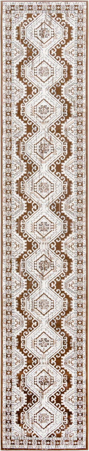 Brown 3' 1 x 16' 5 Charlotte Runner Area Rug 100% Polypropylene With Jute Backing Traditional Classical Durable Carpet for Living Dining Office Rooms for Sale at Rug Engine