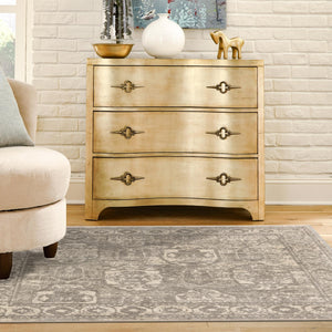 Gray 3' 11 x 3' 11 Lola Square Area Rug Polypropylene With Jute Backing Traditional Pattern Easy Clean Carpet for Home Interior Design for Sale at Rug Engine