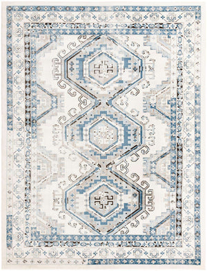 Ivory Aqua 10' x 13' Charlotte Rectangle Area Rug 100% Polypropylene With Jute Backing Traditional Classical Durable Carpet for Living Dining Office Rooms for Sale at Rug Engine