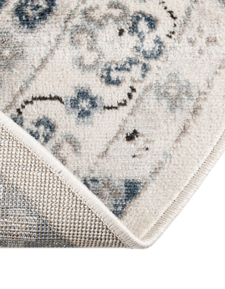Ivory Aqua 4' 1 x 6' 1 Charlotte Oval Area Rug 100% Polypropylene With Jute Backing Traditional Classical Durable Carpet for Living Dining Office Rooms for Sale at Rug Engine