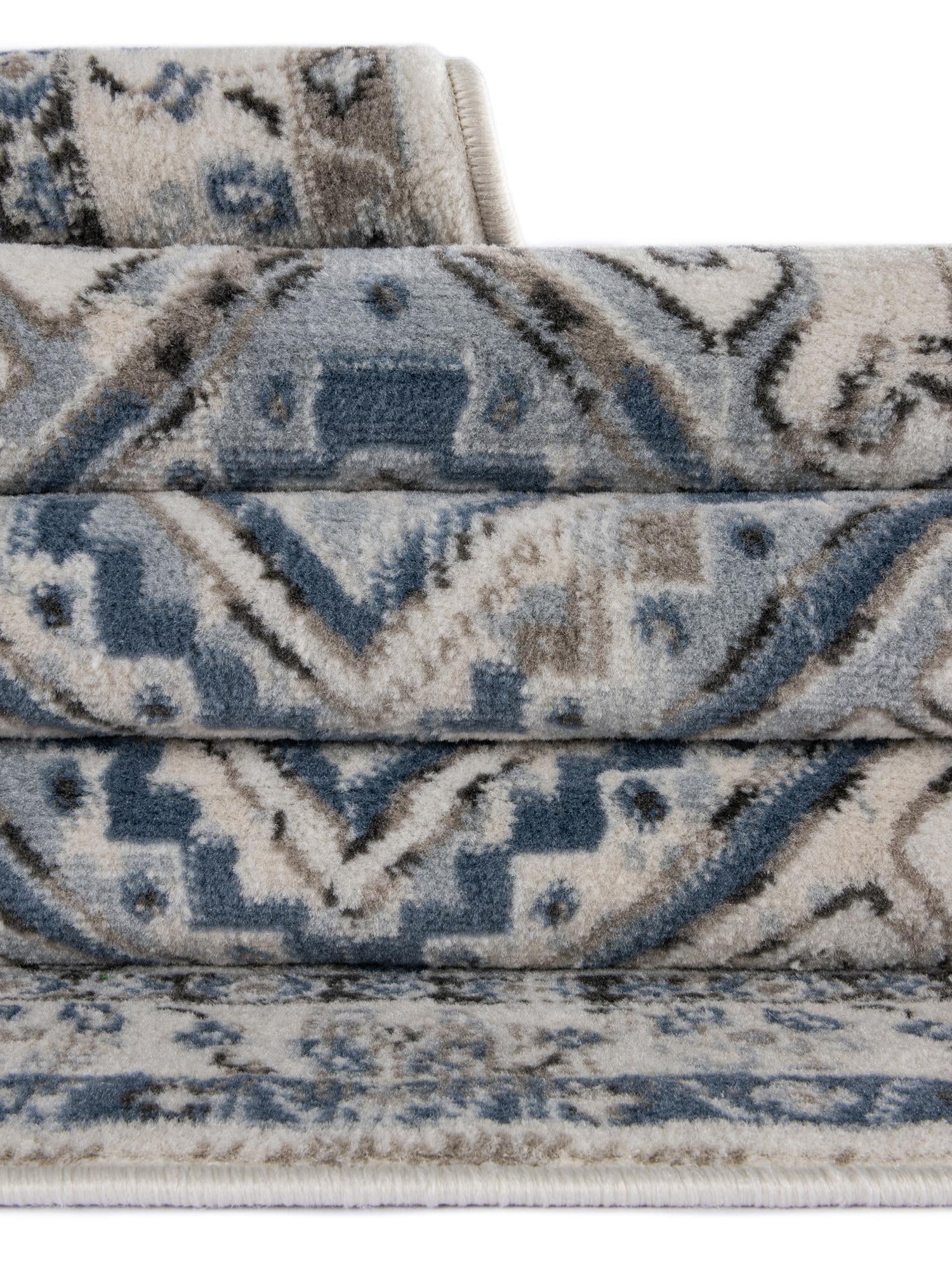 Ivory Aqua 5' 3 x 8' Charlotte Oval Area Rug 100% Polypropylene With Jute Backing Traditional Classical Durable Carpet for Living Dining Office Rooms for Sale at Rug Engine
