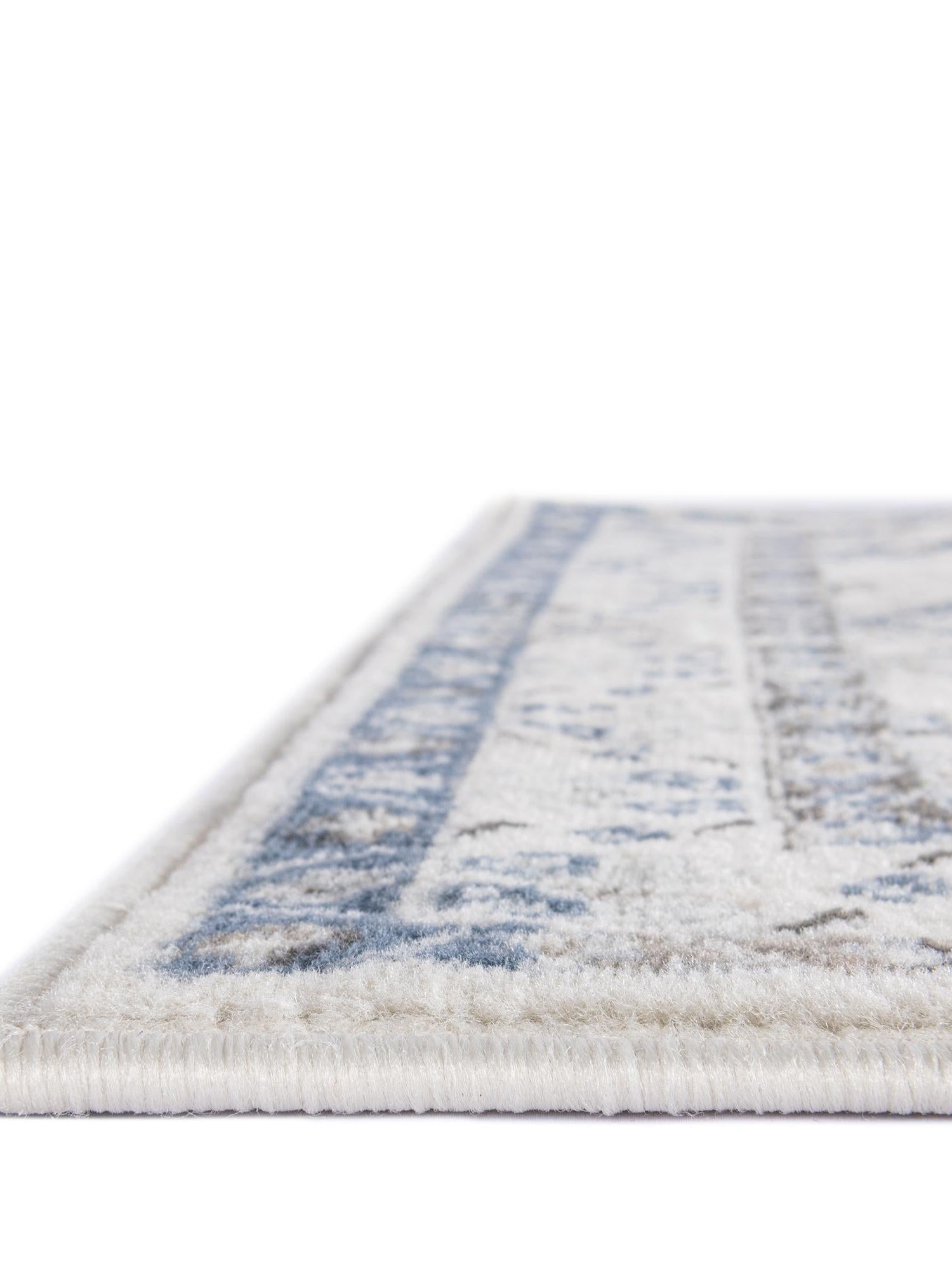 Ivory Aqua 3' 1 x 13' 1 Charlotte Runner Area Rug 100% Polypropylene With Jute Backing Traditional Classical Durable Carpet for Living Dining Office Rooms for Sale at Rug Engine