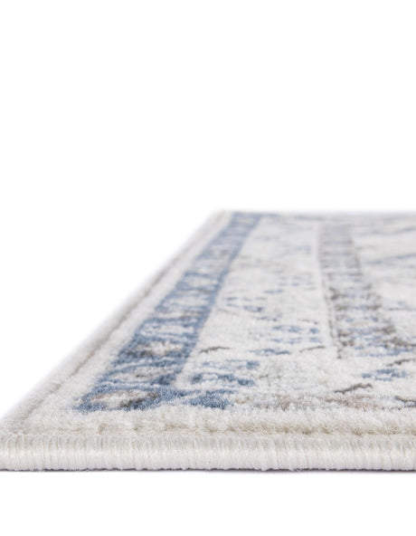 Ivory Aqua 3' 1 x 13' 1 Charlotte Runner Area Rug 100% Polypropylene With Jute Backing Traditional Classical Durable Carpet for Living Dining Office Rooms for Sale at Rug Engine