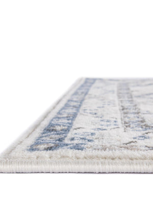 Ivory Aqua 3' 1 x 16' 5 Charlotte Runner Area Rug 100% Polypropylene With Jute Backing Traditional Classical Durable Carpet for Living Dining Office Rooms for Sale at Rug Engine