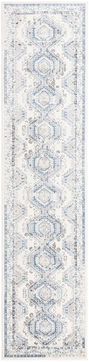 Ivory Aqua 3' 1 x 13' 1 Charlotte Runner Area Rug 100% Polypropylene With Jute Backing Traditional Classical Durable Carpet for Living Dining Office Rooms for Sale at Rug Engine