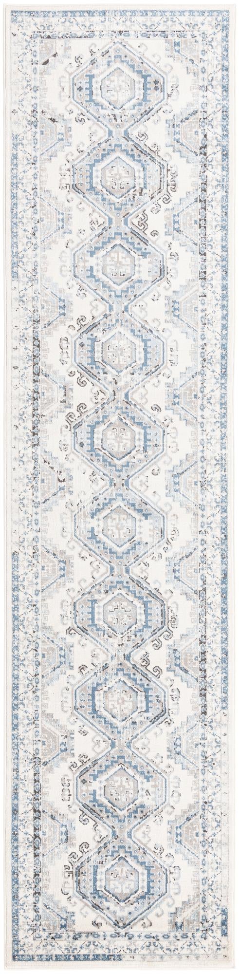 Ivory Aqua 3' 1 x 13' 1 Charlotte Runner Area Rug 100% Polypropylene With Jute Backing Traditional Classical Durable Carpet for Living Dining Office Rooms for Sale at Rug Engine
