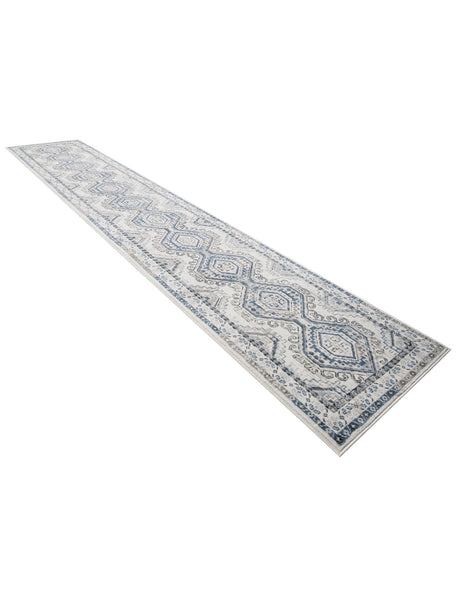 Ivory Aqua 3' 1 x 16' 5 Charlotte Runner Area Rug 100% Polypropylene With Jute Backing Traditional Classical Durable Carpet for Living Dining Office Rooms for Sale at Rug Engine