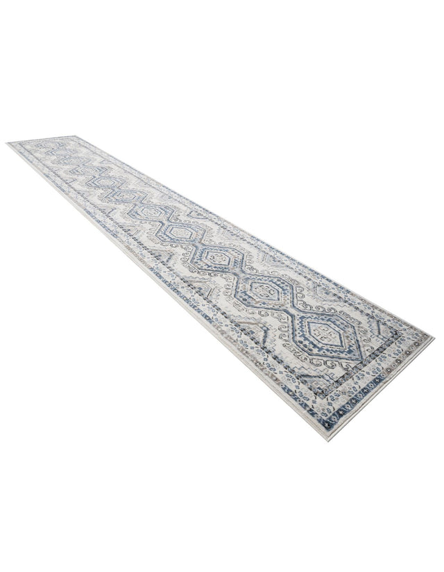 Ivory Aqua 3' 1 x 16' 5 Charlotte Runner Area Rug 100% Polypropylene With Jute Backing Traditional Classical Durable Carpet for Living Dining Office Rooms for Sale at Rug Engine
