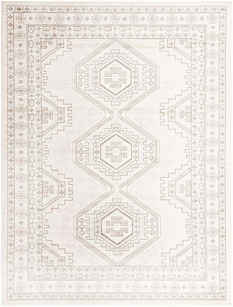 Ivory 9' x 12' Charlotte Rectangle Area Rug 100% Polypropylene With Jute Backing Traditional Classical Durable Carpet for Living Dining Office Rooms for Sale at Rug Engine