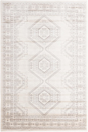 Ivory 6' 1 x 9' Charlotte Rectangle Area Rug 100% Polypropylene With Jute Backing Traditional Classical Durable Carpet for Living Dining Office Rooms for Sale at Rug Engine
