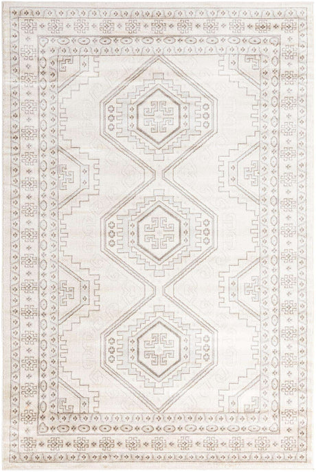Ivory 6' 1 x 9' Charlotte Rectangle Area Rug 100% Polypropylene With Jute Backing Traditional Classical Durable Carpet for Living Dining Office Rooms for Sale at Rug Engine