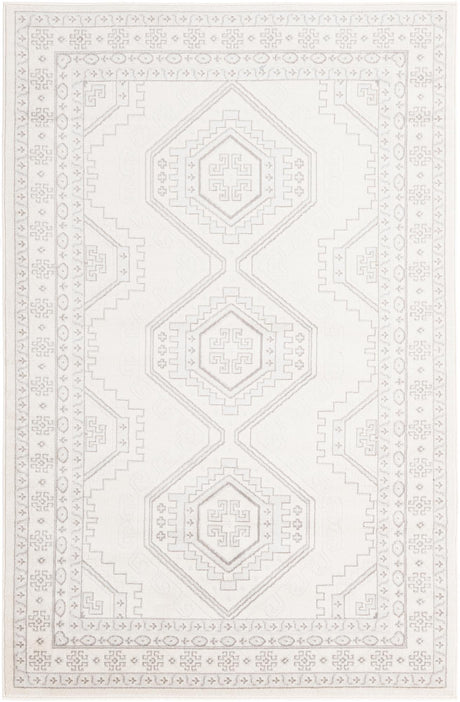 Ivory 5' 3 x 8' Charlotte Rectangle Area Rug 100% Polypropylene With Jute Backing Traditional Classical Durable Carpet for Living Dining Office Rooms for Sale at Rug Engine