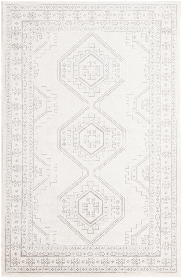 Ivory 5' 3 x 8' Charlotte Rectangle Area Rug 100% Polypropylene With Jute Backing Traditional Classical Durable Carpet for Living Dining Office Rooms for Sale at Rug Engine