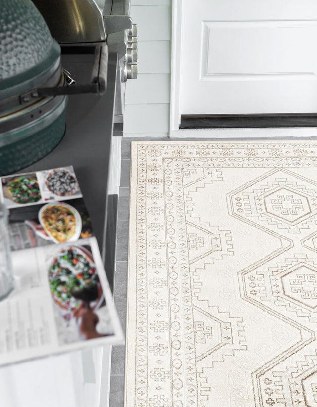 Ivory 10' x 13' Charlotte Rectangle Area Rug 100% Polypropylene With Jute Backing Traditional Classical Durable Carpet for Living Dining Office Rooms for Sale at Rug Engine
