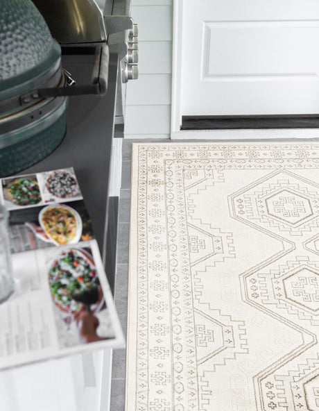 Ivory 10' x 14' 1 Charlotte Rectangle Area Rug 100% Polypropylene With Jute Backing Traditional Classical Durable Carpet for Living Dining Office Rooms for Sale at Rug Engine