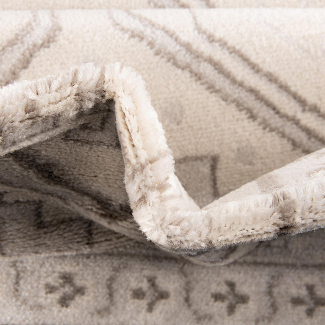 Ivory 4' 1 x 6' 1 Charlotte Rectangle Area Rug 100% Polypropylene With Jute Backing Traditional Classical Durable Carpet for Living Dining Office Rooms for Sale at Rug Engine