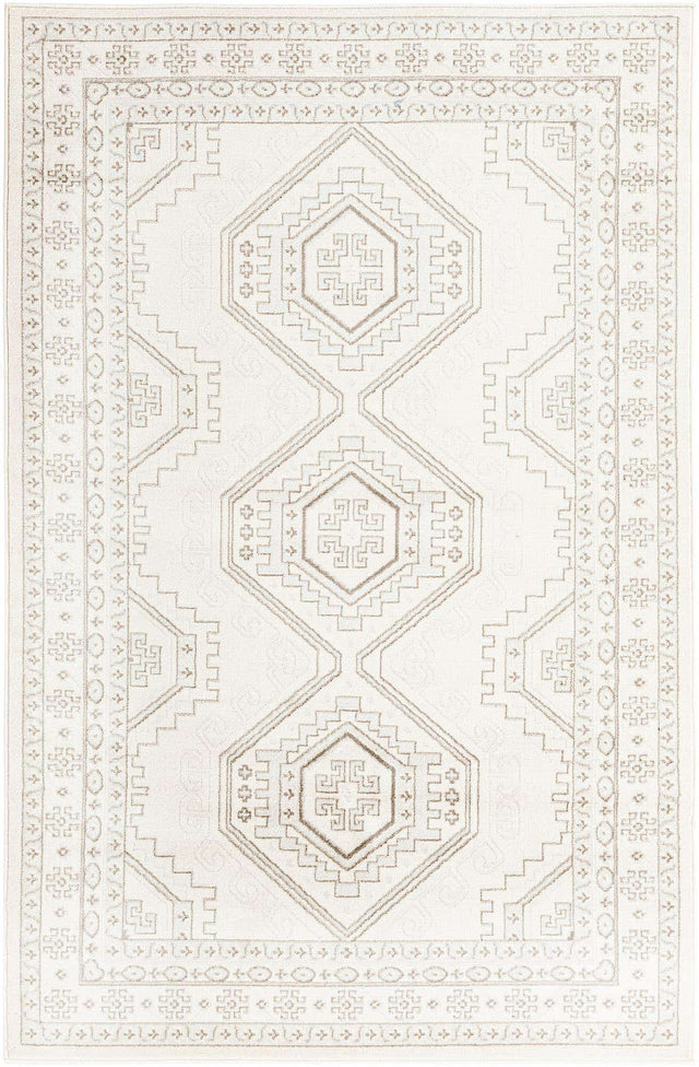Ivory 5' 3 x 8' Charlotte Rectangle Area Rug 100% Polypropylene With Jute Backing Traditional Classical Durable Carpet for Living Dining Office Rooms for Sale at Rug Engine
