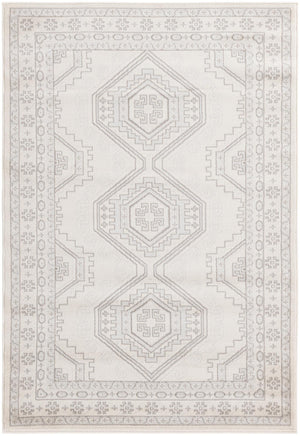 Ivory 4' 1 x 6' 1 Charlotte Rectangle Area Rug 100% Polypropylene With Jute Backing Traditional Classical Durable Carpet for Living Dining Office Rooms for Sale at Rug Engine