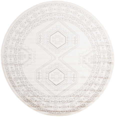 Ivory 7' 10 x 7' 10 Charlotte Round Area Rug 100% Polypropylene With Jute Backing Traditional Classical Durable Carpet for Living Dining Office Rooms for Sale at Rug Engine