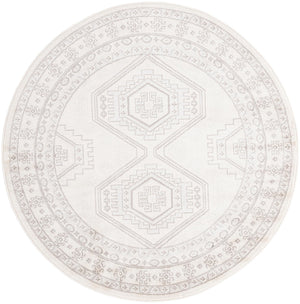 Ivory 5' 3 x 5' 3 Charlotte Round Area Rug 100% Polypropylene With Jute Backing Traditional Classical Durable Carpet for Living Dining Office Rooms for Sale at Rug Engine