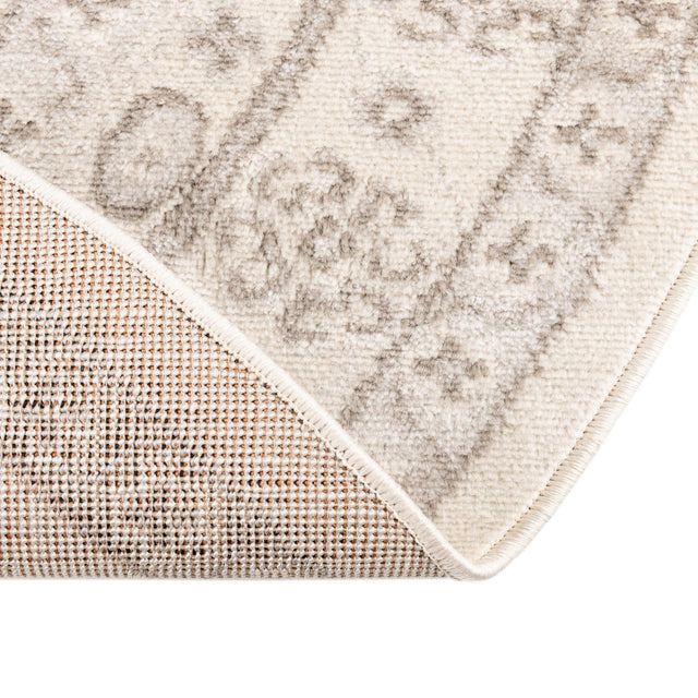 Ivory 7' 10 x 7' 10 Charlotte Round Area Rug 100% Polypropylene With Jute Backing Traditional Classical Durable Carpet for Living Dining Office Rooms for Sale at Rug Engine