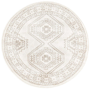 Ivory 3' 1 x 3' 1 Charlotte Round Area Rug 100% Polypropylene With Jute Backing Traditional Classical Durable Carpet for Living Dining Office Rooms for Sale at Rug Engine
