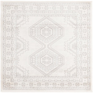Ivory 4' 1 x 4' 1 Charlotte Square Area Rug 100% Polypropylene With Jute Backing Traditional Classical Durable Carpet for Living Dining Office Rooms for Sale at Rug Engine
