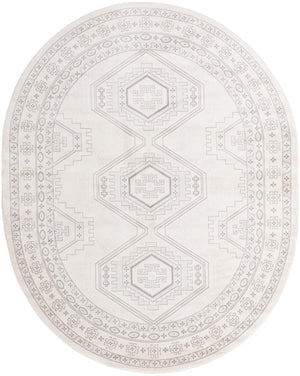 Ivory 7' 10 x 10' Charlotte Oval Area Rug 100% Polypropylene With Jute Backing Traditional Classical Durable Carpet for Living Dining Office Rooms for Sale at Rug Engine