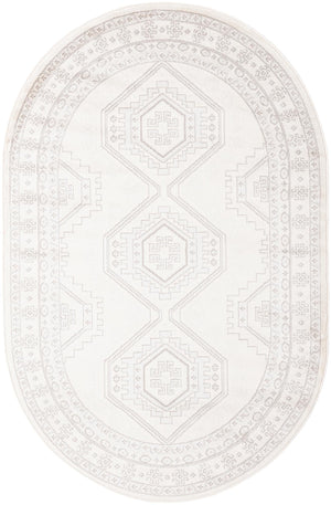 Ivory 5' 3 x 8' Charlotte Oval Area Rug 100% Polypropylene With Jute Backing Traditional Classical Durable Carpet for Living Dining Office Rooms for Sale at Rug Engine