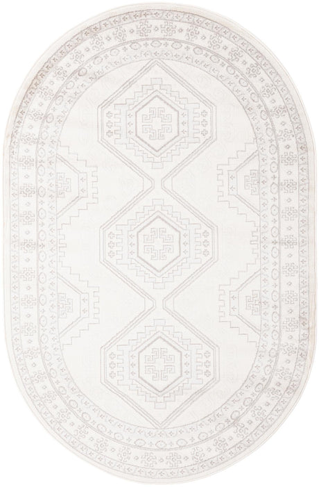 Ivory 5' 3 x 8' Charlotte Oval Area Rug 100% Polypropylene With Jute Backing Traditional Classical Durable Carpet for Living Dining Office Rooms for Sale at Rug Engine