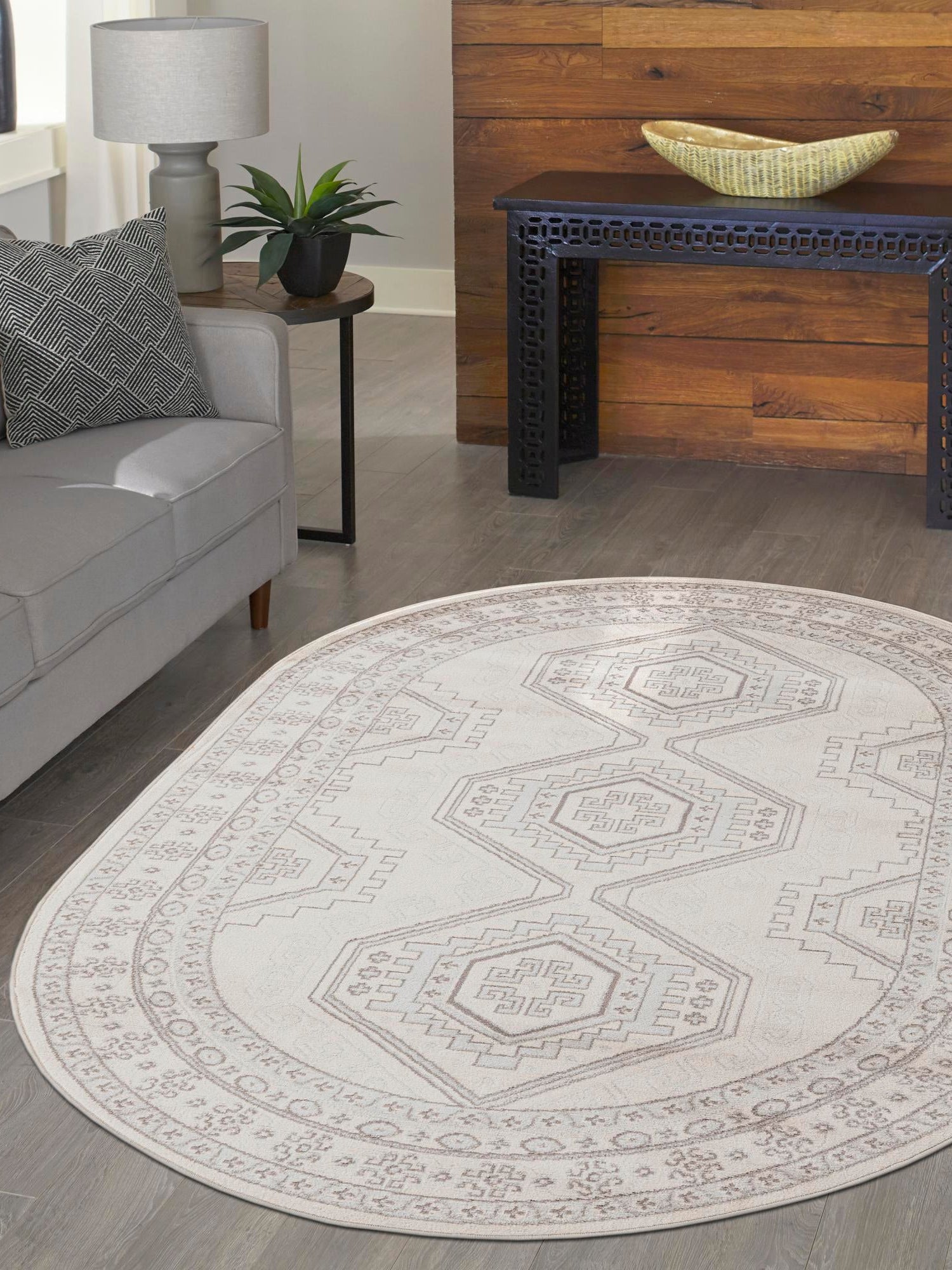 Ivory 7' 10 x 10' Charlotte Oval Area Rug 100% Polypropylene With Jute Backing Traditional Classical Durable Carpet for Living Dining Office Rooms for Sale at Rug Engine