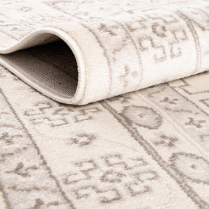 Ivory 5' 3 x 8' Charlotte Oval Area Rug 100% Polypropylene With Jute Backing Traditional Classical Durable Carpet for Living Dining Office Rooms for Sale at Rug Engine
