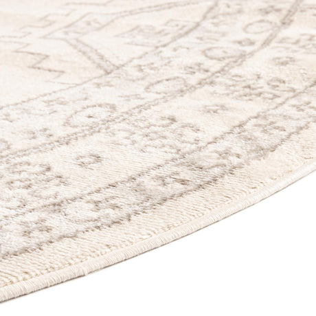 Ivory 7' 10 x 10' Charlotte Oval Area Rug 100% Polypropylene With Jute Backing Traditional Classical Durable Carpet for Living Dining Office Rooms for Sale at Rug Engine