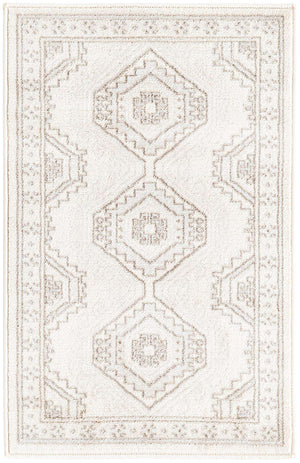 Ivory 2' x 3' 1 Charlotte Rectangle Area Rug 100% Polypropylene With Jute Backing Traditional Classical Durable Carpet for Living Dining Office Rooms for Sale at Rug Engine