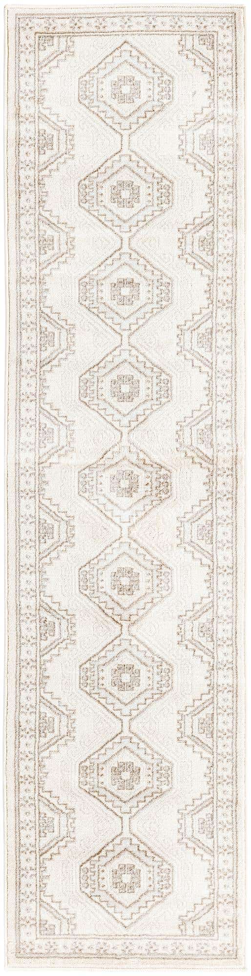 Ivory 2' x 8' Charlotte Runner Area Rug 100% Polypropylene With Jute Backing Traditional Classical Durable Carpet for Living Dining Office Rooms for Sale at Rug Engine