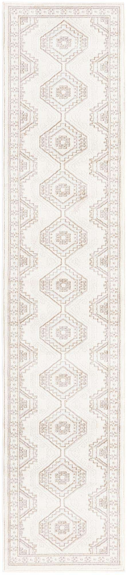 Ivory 2' x 10' Charlotte Runner Area Rug 100% Polypropylene With Jute Backing Traditional Classical Durable Carpet for Living Dining Office Rooms for Sale at Rug Engine