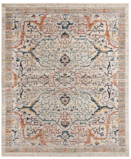 Ivory 10' x 12' 4 Lola Rectangle Area Rug Polypropylene With Jute Backing Traditional Pattern Easy Clean Carpet for Home Interior Design for Sale at Rug Engine