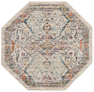Ivory 3' 11 x 3' 11 Lola Octagon Area Rug Polypropylene With Jute Backing Traditional Pattern Easy Clean Carpet for Home Interior Design for Sale at Rug Engine